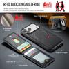 Ring Magnetic Leather Flip Wallet Card Holder Phone Case For iPhone 18 Pro Max 17 Air 17E 16E 16 Plus 15 14 13 12 Purse Cover