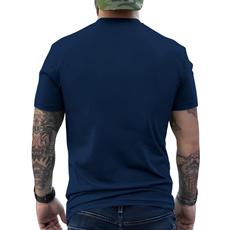 3D Graphic Men's Casual Men's Novelty Graphic Tee Casual Polyester Crew Neck T-Shirt Machine Washable Shirt