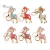 Key Chain Decoration Bling Rhinestone Lamb Keychain for Backpack, Metal Goat Car Bag Accessory Ring, Sheep Pendant Backpacks and Handbags Ring