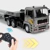 Caminhão Plataforma RC Modelo 9 Canais Liga de Alumínio 1:20 Carrinho de Controle Remoto 2.4G Simulação Veículo de Engenharia Reboque Menino Criança Brinquedo Presente