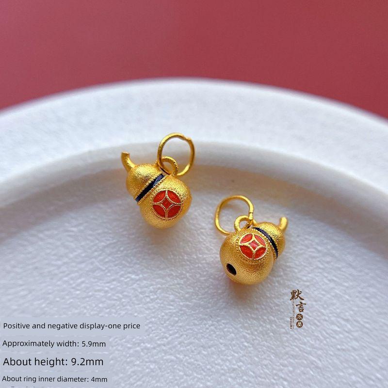 

925 Посеребренные аксессуары в древнем стиле Горящая синяя монета Тыква Приходит удача Подвеска Счёты Пипа DIY Украшения Аксессуары SA3739(Single)