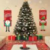 Christmas couplet hanging flag, snowman vertical door hanging, courtyard porch Christmas decoration hanging cloth party layout banner