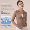 Women's Peach Hooded Sun Protection Fitness Jacket - Spring/Summer Sports & Casual Yoga Wear