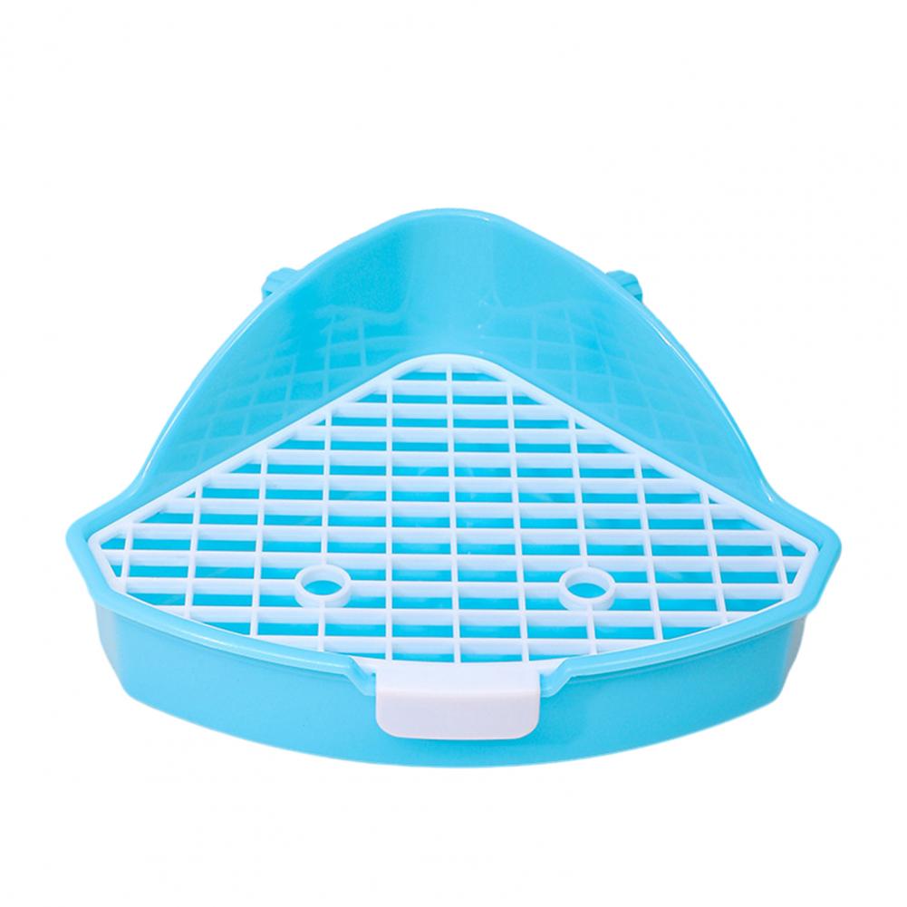 Rabbit Litter Pan Animal Potty Trainer Bunnies Corner Toilet Box Detachable Hollow Ferret Hamster Dragon Cat Guinea Pig Supplies