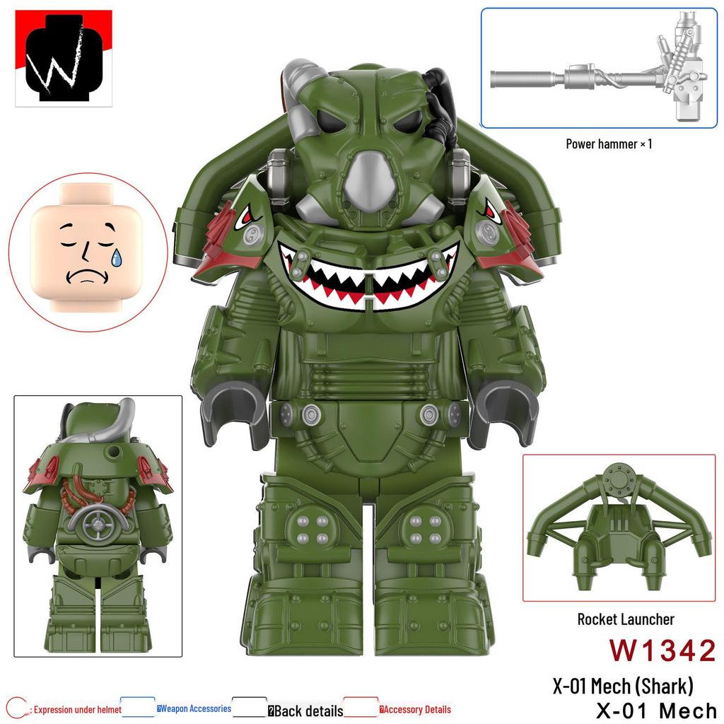 Radiation X-01 Mecha Series Minifigures Building Blocks Toy
