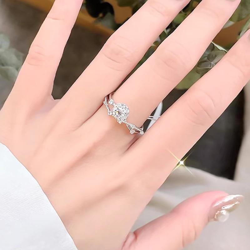 Diamond Ring Jewelry Imitation Mozzarella Diamond Can Be Like A Star Ring Women s Fashion High Texture Zircon Ring