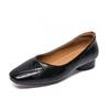 Shallow single shoes women's spring new round head low heel flat shoes commuter professional work shoes one pedal ladyshoes