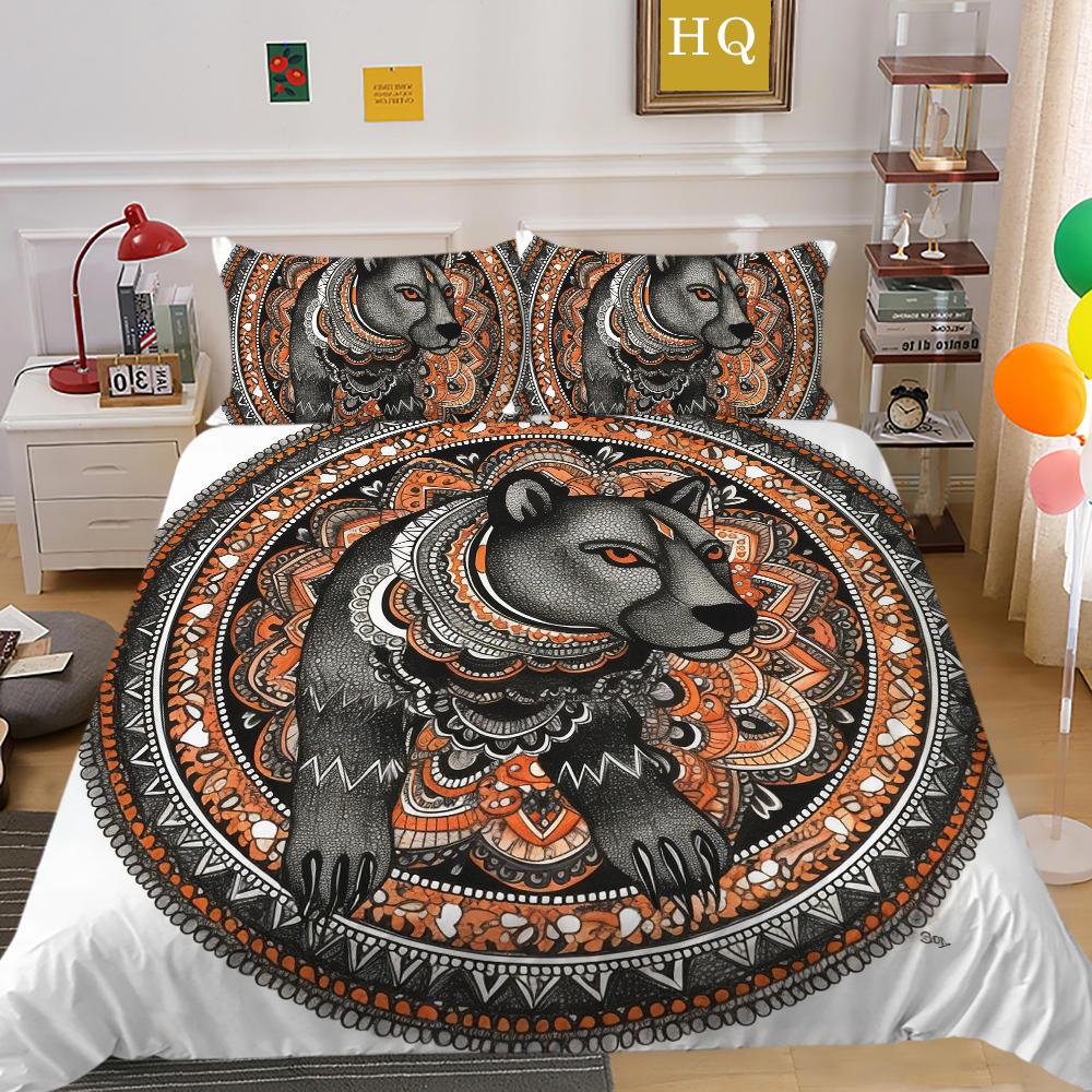 Seturi de lenjerie de pat de lux Textile de casă pentru fete Cuverturi de pilote Lenjerie de pat cu dimensiuni duble Mandala Decorare dormitor de rang înalt