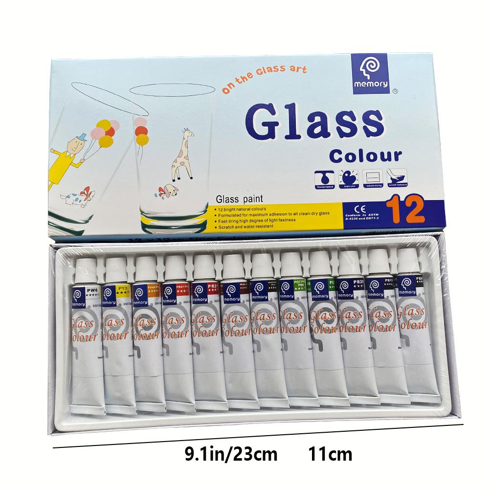 

Стеклянный пигмент набор из 12 цветов в тубах, материал для ручной росписи, граффити белый