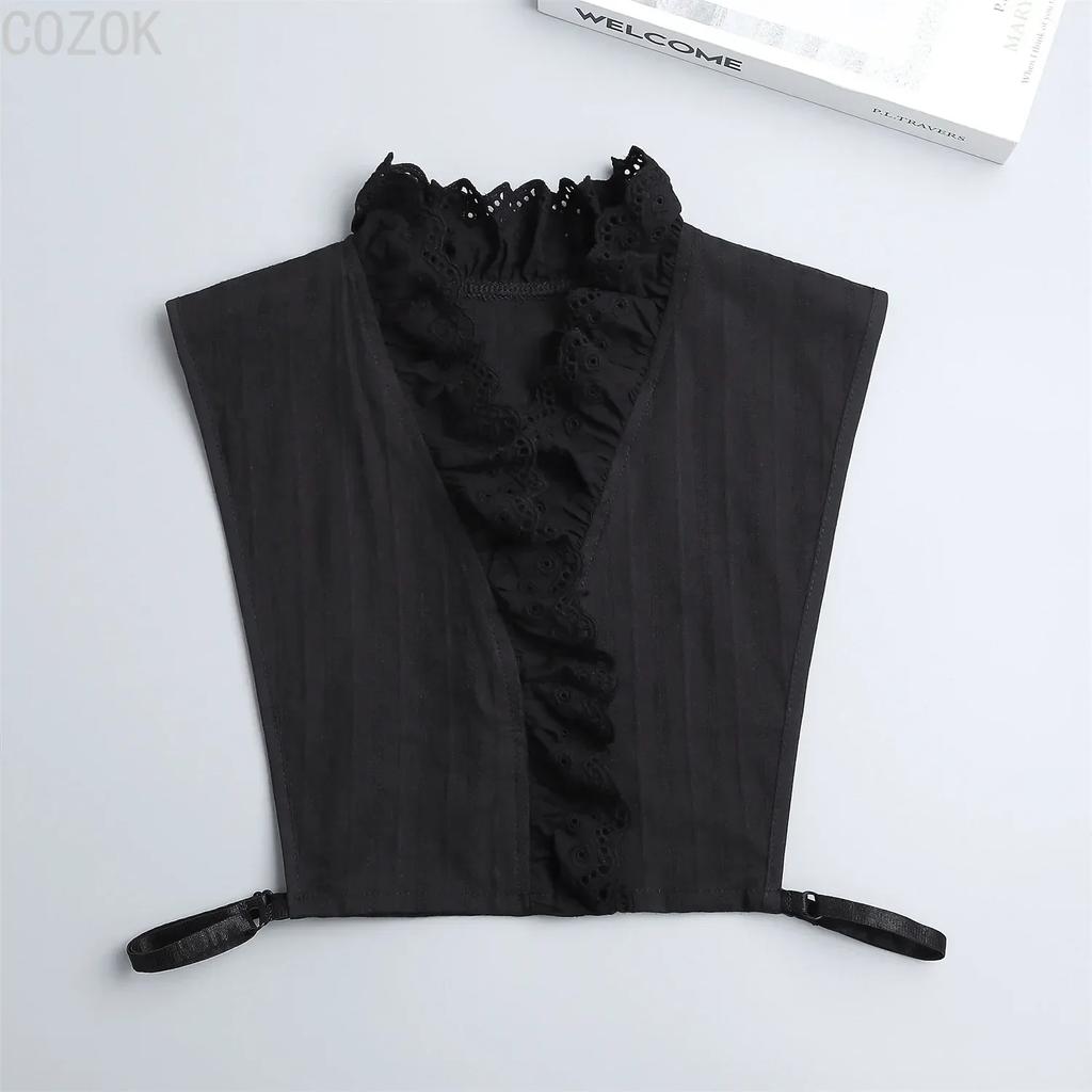 Girls Bowknots Lapel Shirt Detachable Collar Autumn Sweater Blouse Women Fake Collar Girls Removable Shirt Neck False Collar