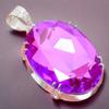 Pink Amethyst Gemstone Handmade 925 Sterling Silver Jewelry Pendant 2.17" AH-779
