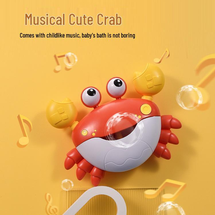 Electric Music Crab Bubble Blower Toy for Children's Bath