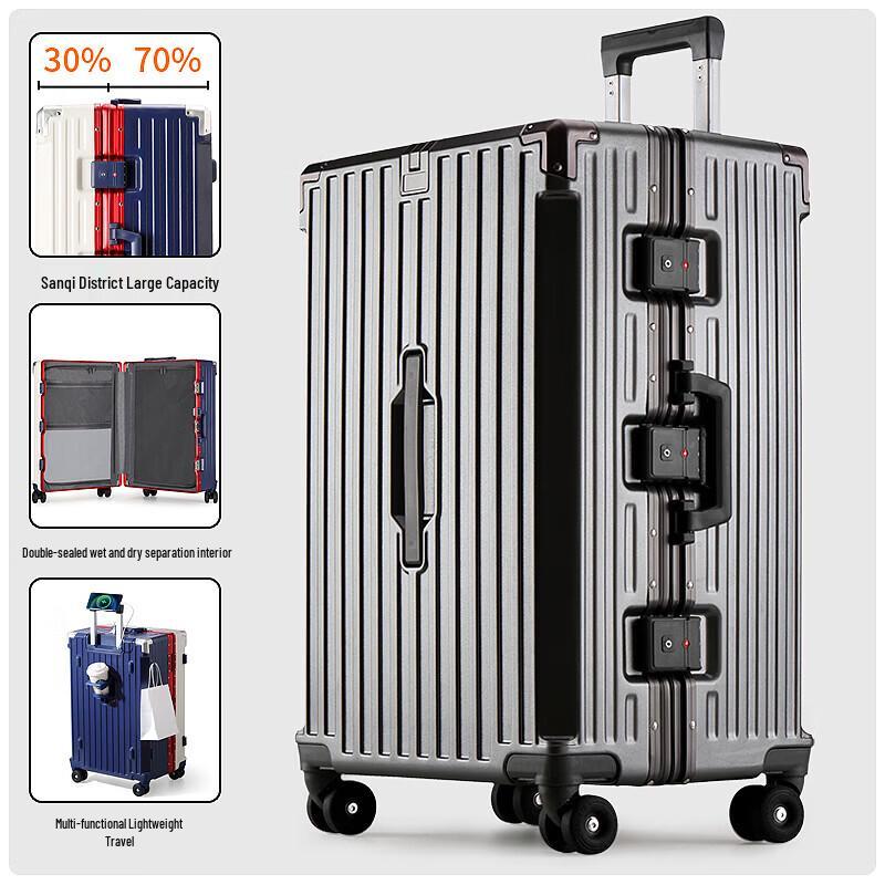 Zhi Nashu 3/7 Split PC Luggage with Phone Stand & USB Port