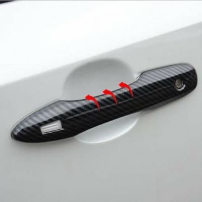 Carbon Fiber Exterior Door Handle Cover Trim For Toyota Corolla Cross 2021 2022
