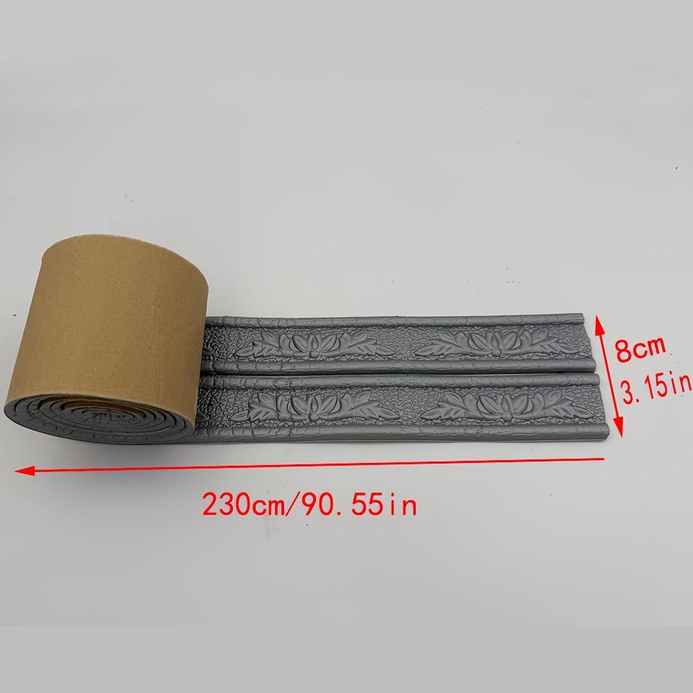 Self adhesive peeled off Wallpaper 3D Carving ceiling decorative strip wall skirting line home decoration wall sticker