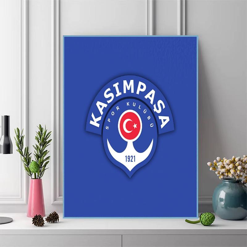 Kasimpasa Football Club 100% Round Full Drill 5D DIY Diamond Painting Embroidery Cross Stitch Rhinestone Decor