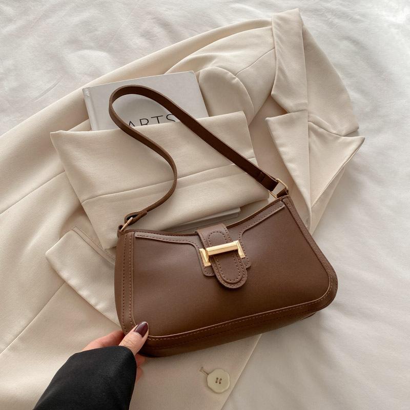 Textured small bag women's spring popular simple messenger bag single shoulder underarm small square bag