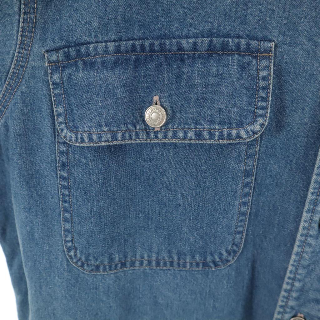 POLO COUNTRY RALPH LAUREN 80s 90s Old Long sleeve Denim shirt M Wash blue Men's Used