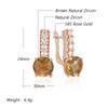 Einzigartige Glänzende Braune Natürliche Zirkon Tropfenohrringe Für Damen Mode Roségold Farbe Hohe Qualität Braut Hochzeits Schmuck