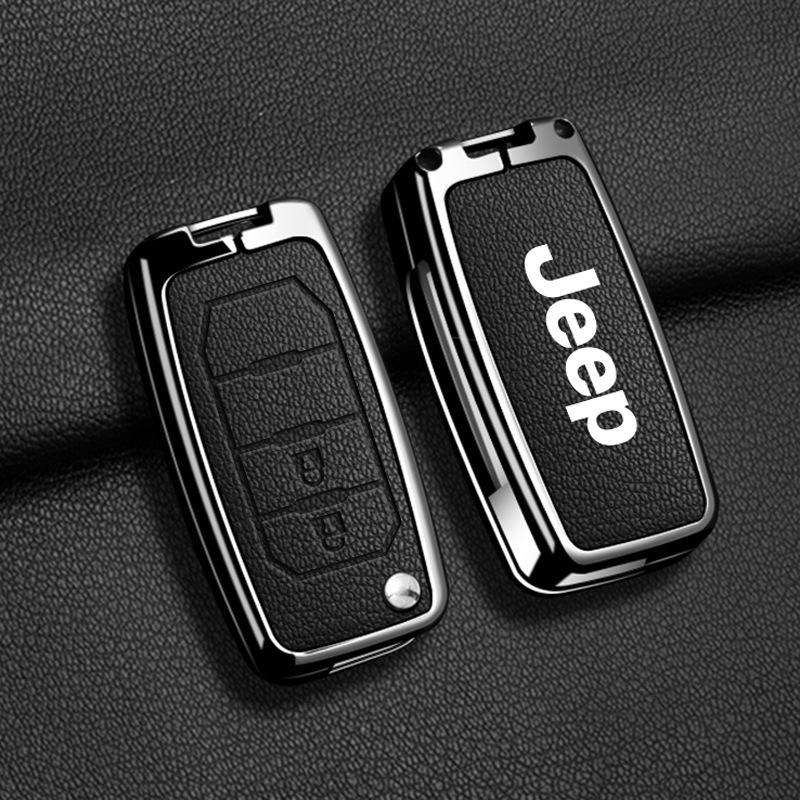 Compatible Jeep Key Case for Compass, Renegade, Cherokee, Grand Commander, Grand Cherokee