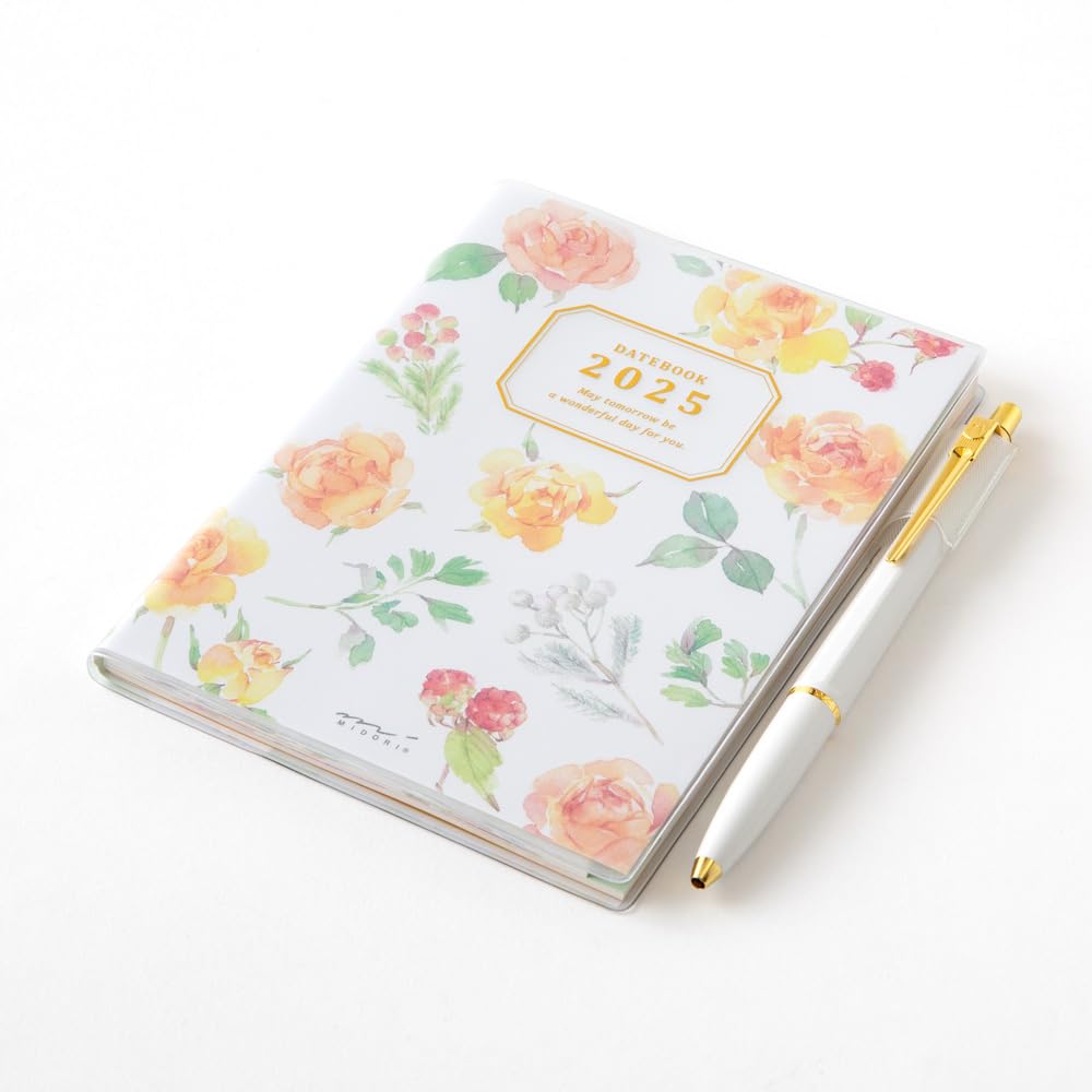 Midori Pocket Diary 2025 A6 Weekly Country Time Floral Pattern 22304006 January (Starts 2025)