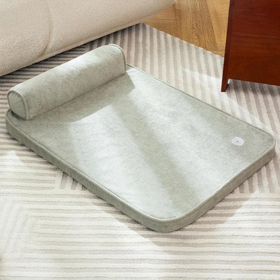 Large Dog Bed Anti-Slip Orthopedic Pet Pad with Removable Washable Cover Puppy Sleeping Cushion with Neck Support for Indoor Floor Small Medium Large
