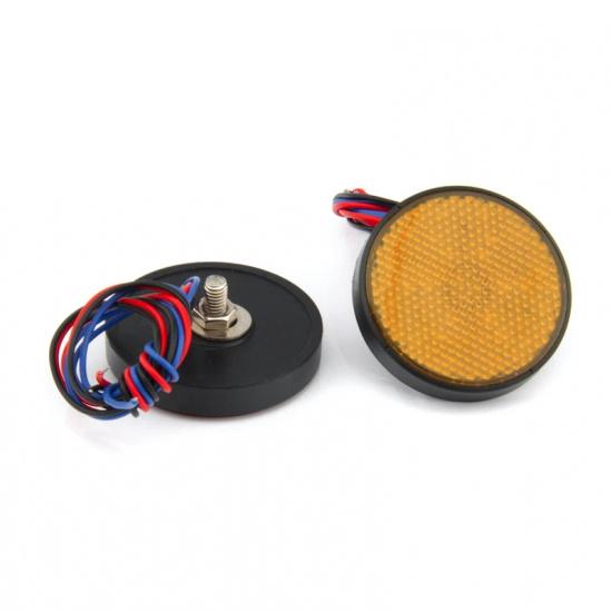 1Pics12V Round Motorcycle Tail Lights Rear Bumper Reflector LED Motor External Light Brake Stop Marker Lamp For Car Motor Truck