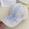 Women Summer Baseball Cap Flower Embroidery Casual Adjustable Duck Tongue Hat For Girl Lady Outdoor  Sunshade Peaked Caps