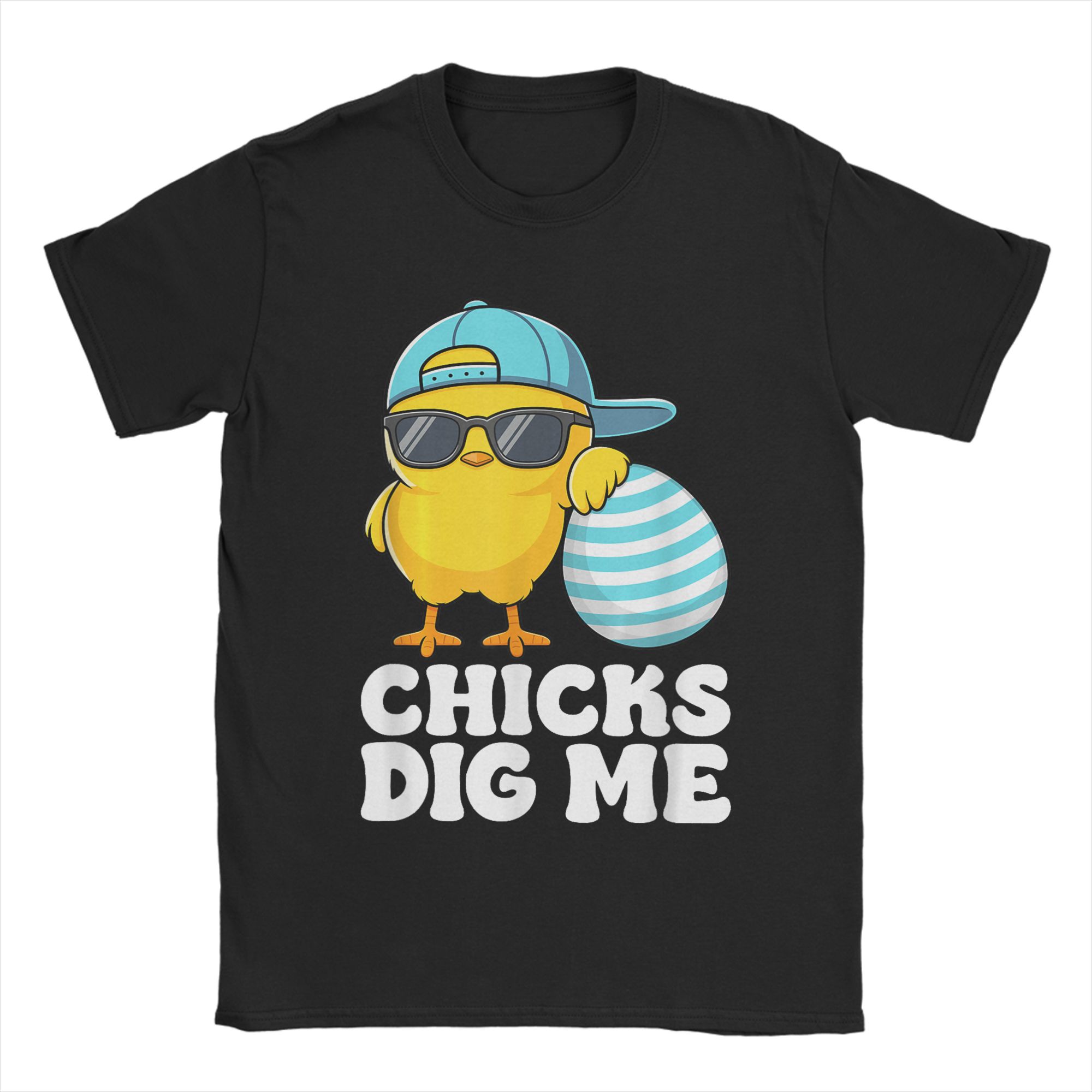 

Easter Cute Chick Dig Me Egg Bunny Easter TShirt Beach Vintage TShirts Cotton Hip Hop Tshirt For Adult Short Sleeve Loose Tops 4XL