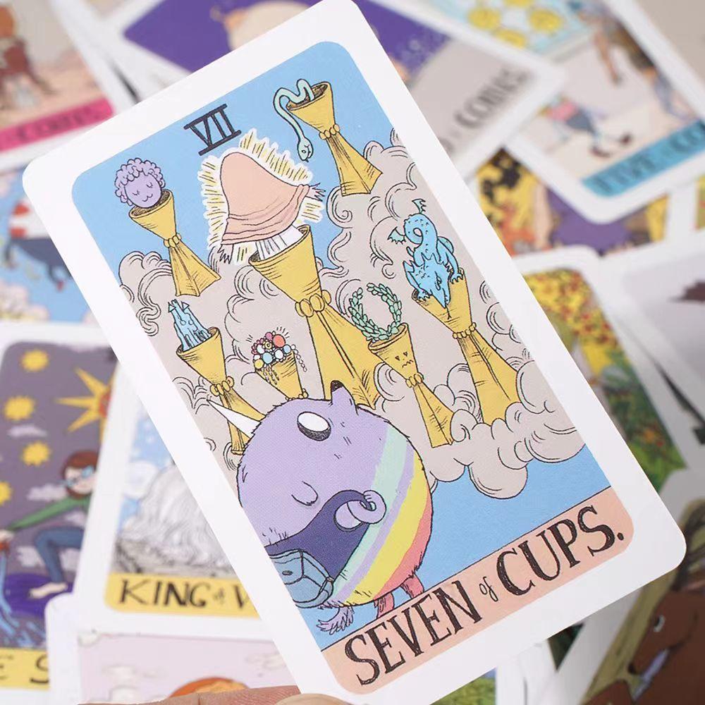 Adventure Time Tarot Deck English Visions Precognition Divination Edition Borad Playing Cards Fun Game for Party Adult Kid Girl