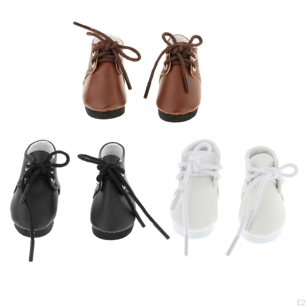 Points Doll Shoes, Stylish Cute PU Leather Miniature , Toys Boots, Clothes Dress Decorative