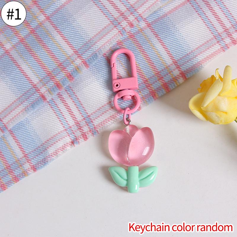 Lieblicher Sakura-Blumen-Schlüsselanhänger-Anhänger Niedlicher Farbiger Transparenter Blumen-Schlüsselanhänger-Anhänger Emaille-Taschenanhänger Charms Schlüsselring