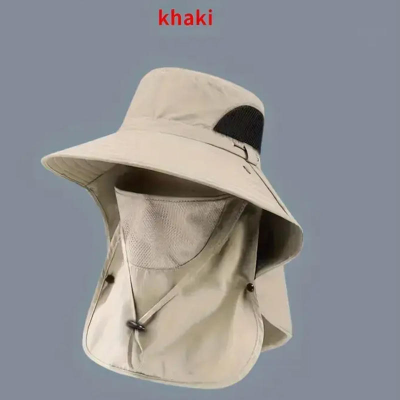 UV Protection Bucket Hat - Summer Fishing Cap With Neck Flap For Men Women Outdoor Hiking Camping Sun Shield
