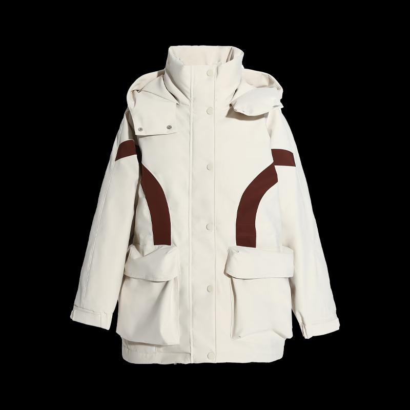 Tatu Women's Casual Color-block Down Parka
