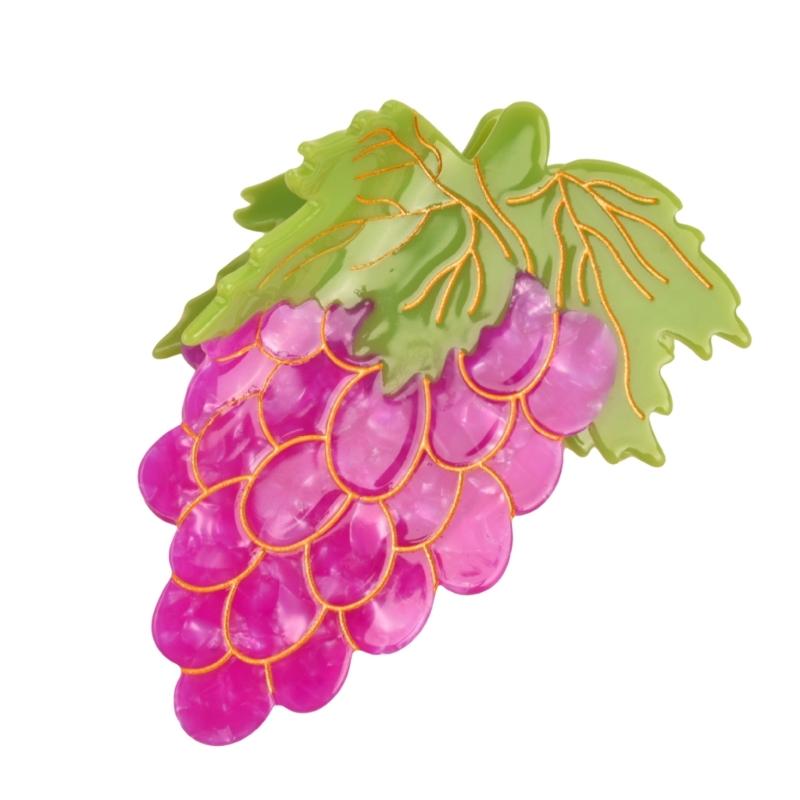 Stylish Fruit Acetate Hair Claw Clip Unique Designs Women's Hair Accessory for Daily Outings and Casual Gatherings