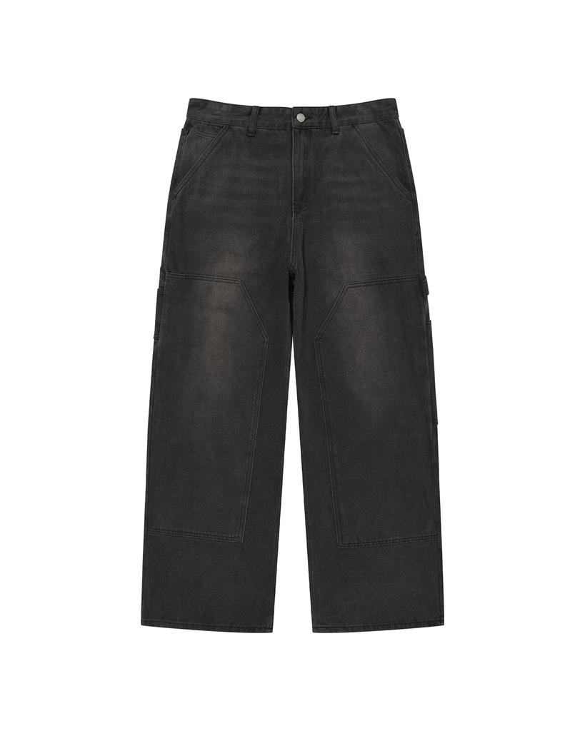 DYSFUNCT Double Knee Washing Denim Pants (Black)