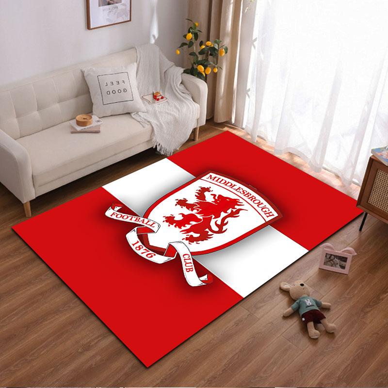 Middlesbrough FC Logo Carpet Suitable As a Non-slip Mat for the Living Room or Bedroom Sofa