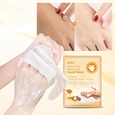 Nourishing and Repairing Hand Mask with Shea Butter and Milk Essence, Enriched with Niacinamide