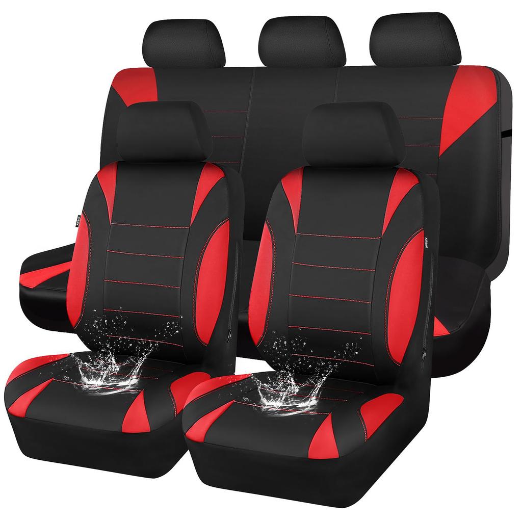 New Car Cushion Case Cover Front Car Seat Cover Car Accessories Universal PU Car Seat Cover Artificial Leather CushionFull Car Seat Cover