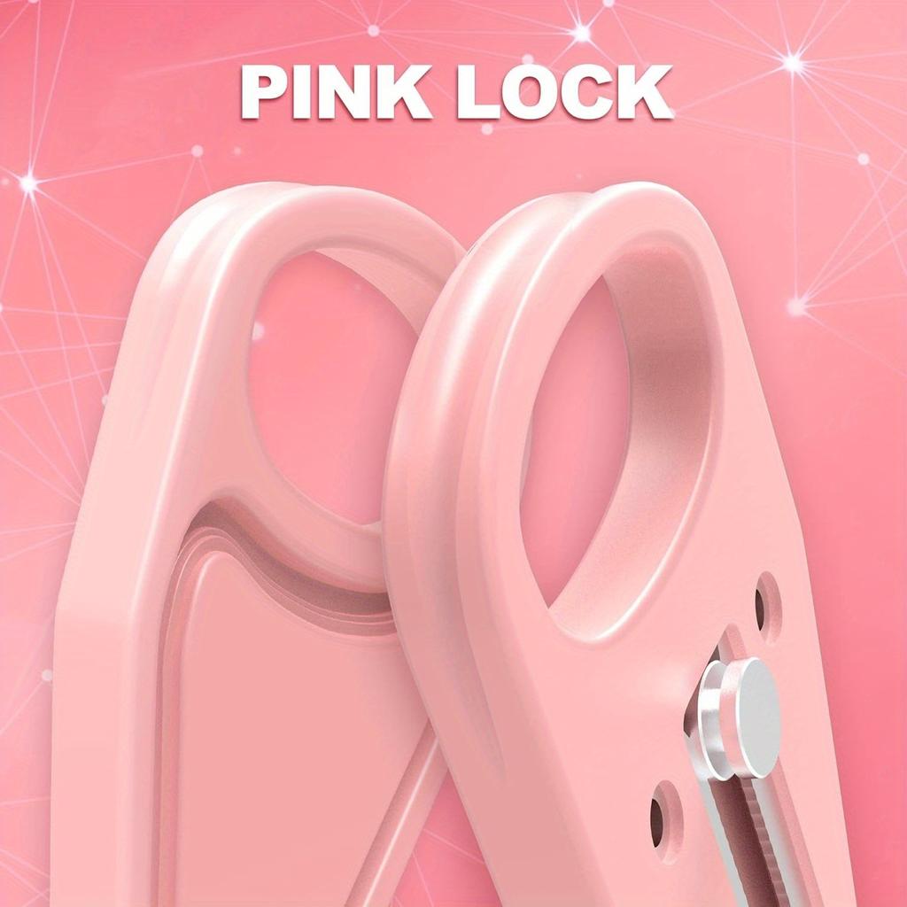 Portable Pink Door Lock for Travelers,Security Privacy Safety Door Locker Jammer Stopper for Home Apartment Vocation Hotels College Room Door Lockdown