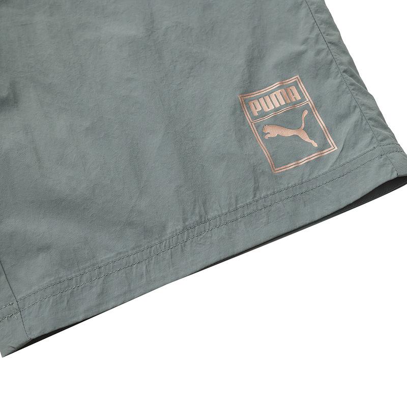 Puma Essential Metallic Lace-Up Comfortable Versatile Casual Shorts Men shorts Green 689273-86