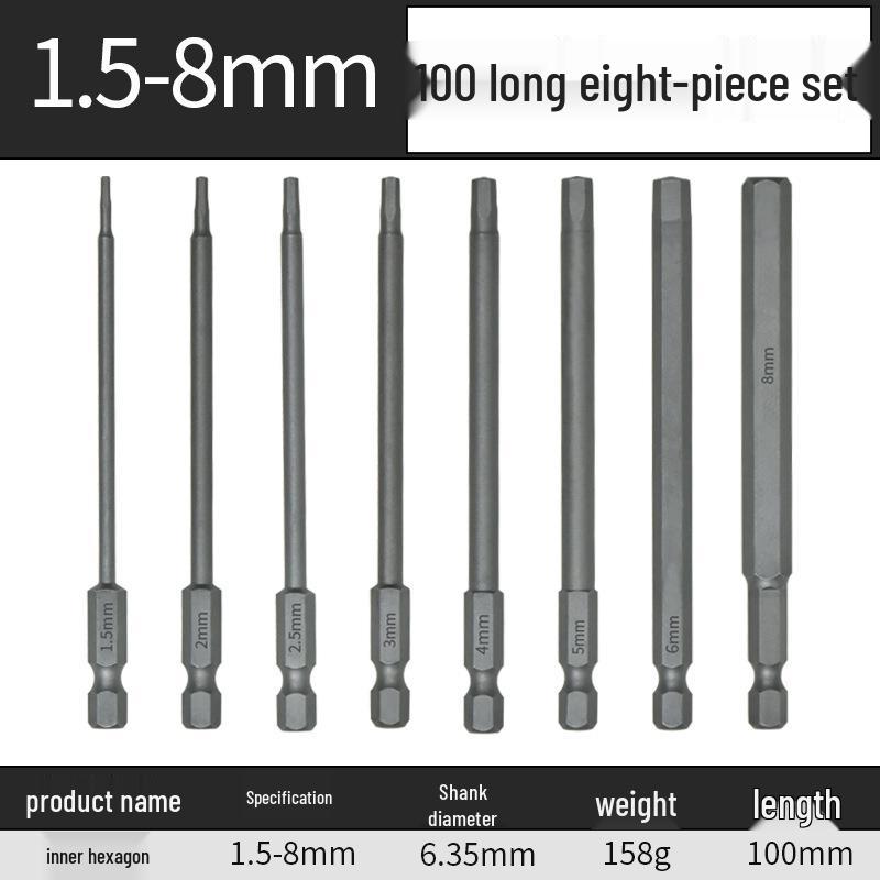 Imperial S2 Alloy Steel Hex Socket Impact Resistant Screwdriver Bit with Strong Magnet - High Hardness Phillips & Torx