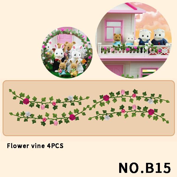 Non-Toxic Forest Animal 1/12 Dollhouse Furniture Bedroom Kitchen Bathroom Set Miniature Simulation Dolls Accessories Diy Toys Children