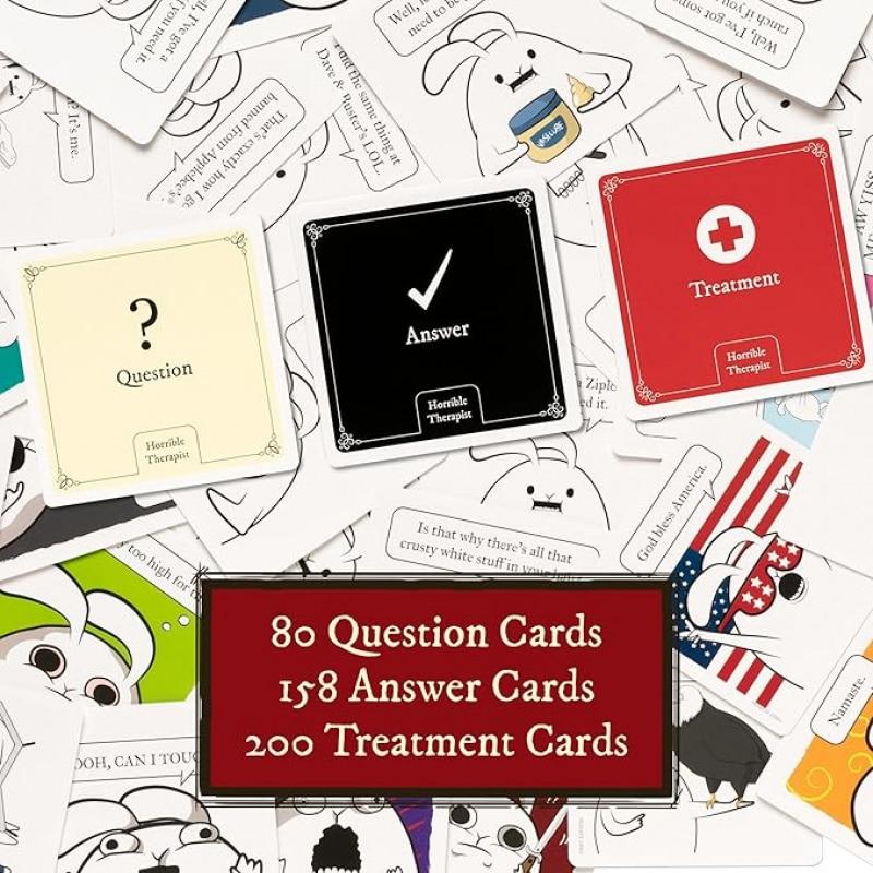 Horror-Kartenspiel - Comic-Gebäude-Kartenspiel, 3-8 Spieler, Perfekt für Partys und Familien-Spieleabende, Kartenspiel für Erwachsene