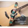 Miwayer 1pc Adjustable Shoulder Strap Artistic Print, Extra Wide Leather Guitar Strap for Wood Guitar, Electric Bass, Ukulele