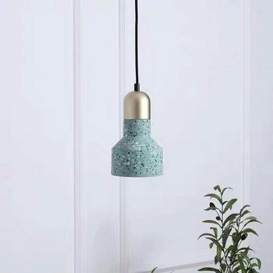 Nordic Loft Cement Pendant Light - Creative Terrazzo Decor for Bedroom, Bedside, Entrance, or Bar
