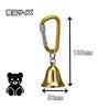 Belmont Bear Bell - Large with Carabiner Lock, Gold Brass