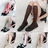 1 Paar Vier-Jahreszeiten-Stapel-Socken Damen Unifarben Stapelbare Socken Beinbekleidung Atmungsaktiv Langer Stil Kniehohe Socken