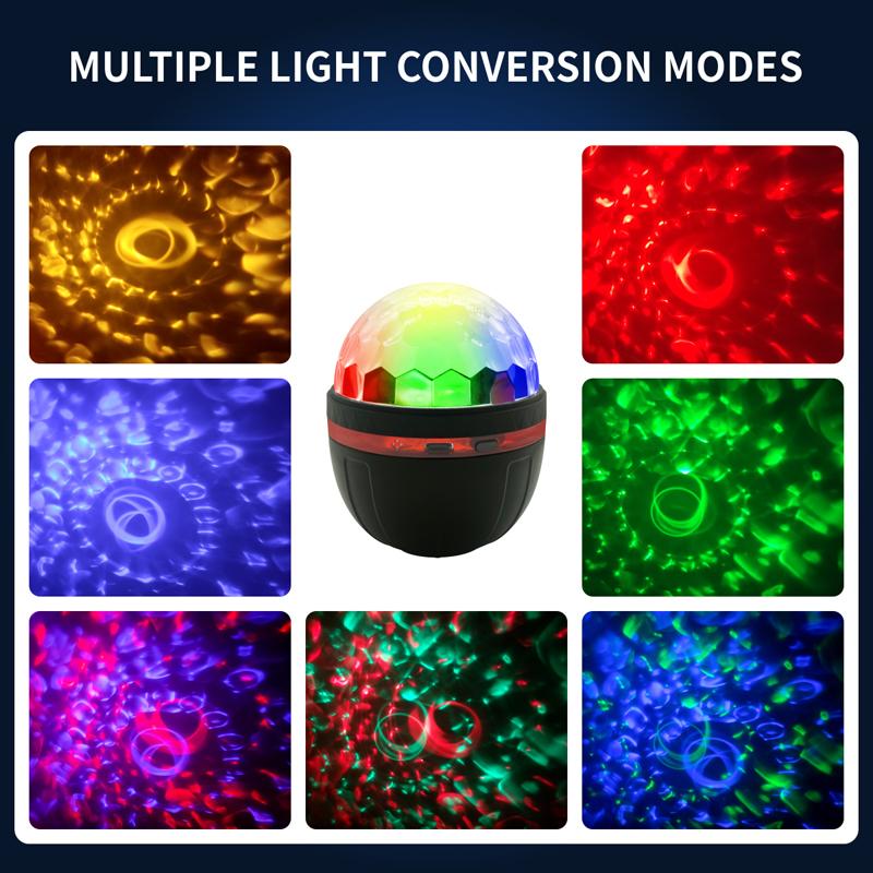 USB LED Galaxy Ball Projector Night Light with Remote Control, Home Ceiling Party Atmosphere Decor Lamp