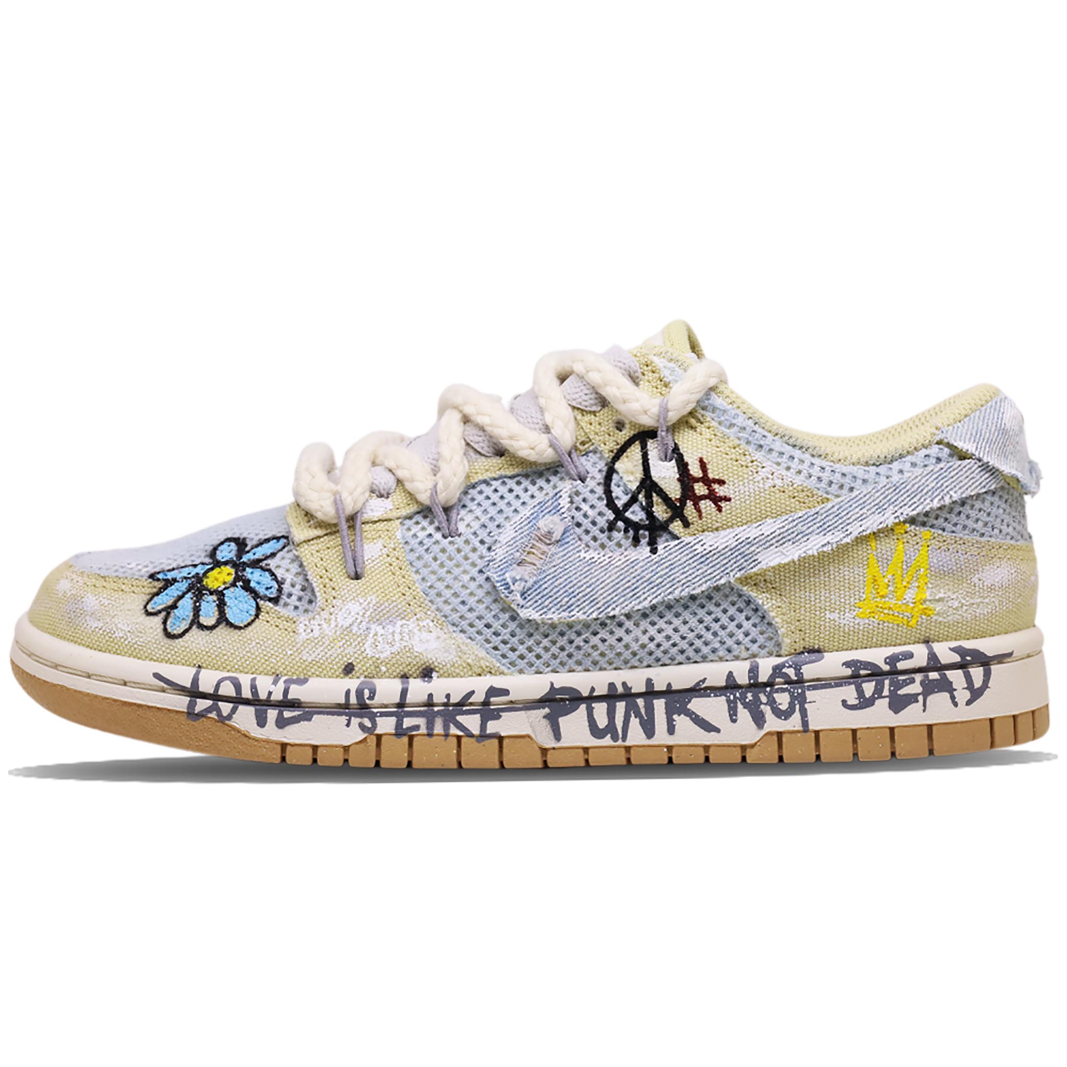

Nike Dunk Fabric Low top Skateboard Shoes Women s Gray Yellow HJ5864-700(TeamF-) 36.5
